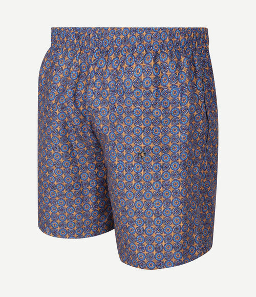 Zwembroek mediterra blauw oranje