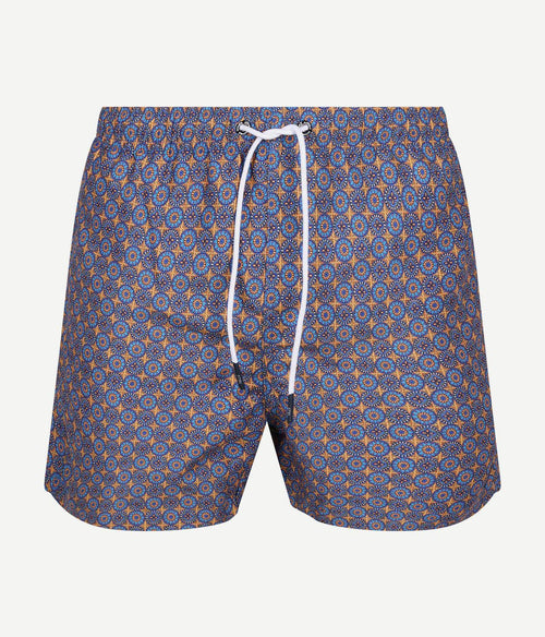 Zwembroek mediterra blauw oranje