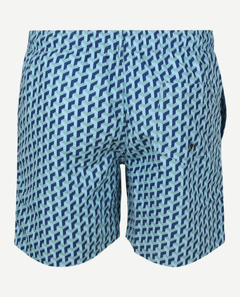 Zwembroek print blauw