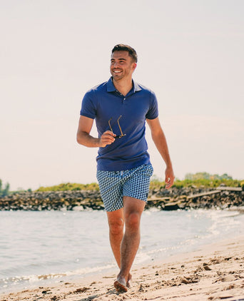 Suitable zwembroek print donkerblauw | Regular-fit