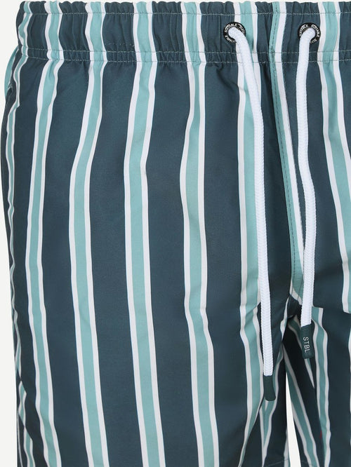 Suitable zwembroek stripe groen | Regular-fit