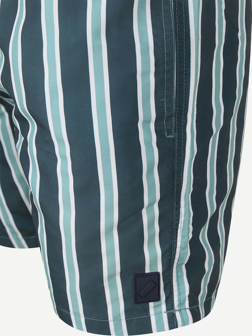 Suitable zwembroek stripe groen | Regular-fit