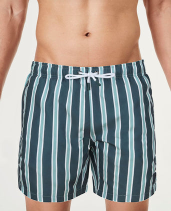 Suitable zwembroek stripe groen | Regular-fit