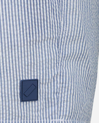 Zwembroek stripe seersucker blauw