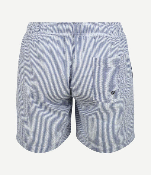 Zwembroek stripe seersucker blauw