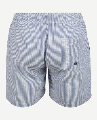 Zwembroek stripe seersucker blauw