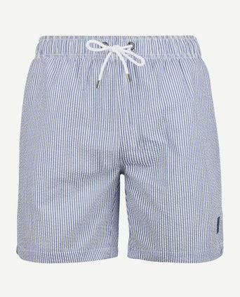 Zwembroek stripe seersucker blauw