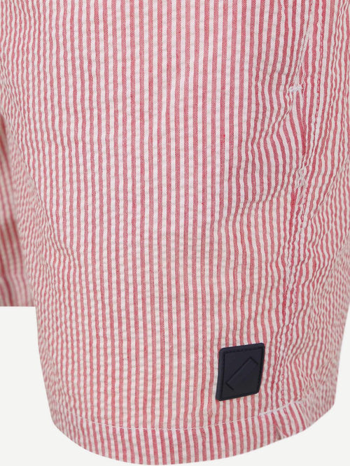 Zwembroek stripe seersucker rood