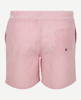 Zwembroek stripe seersucker rood