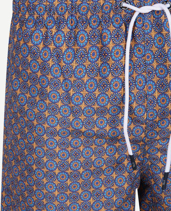 Zwembroek mediterra blauw oranje