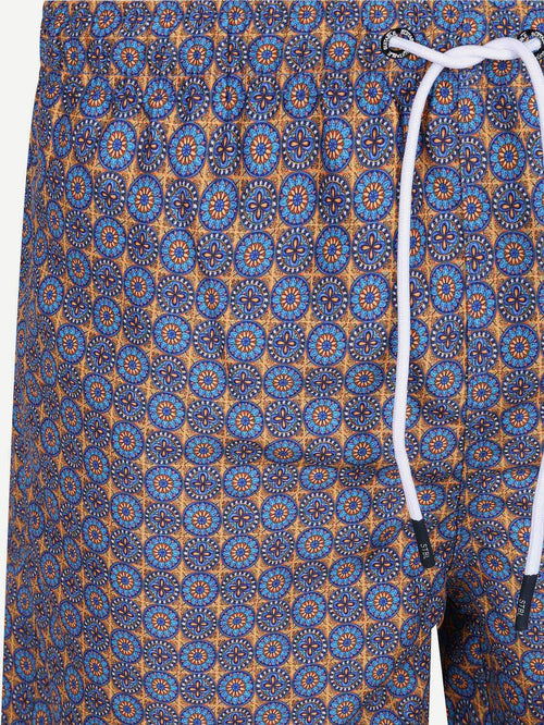 Zwembroek mediterra blauw oranje