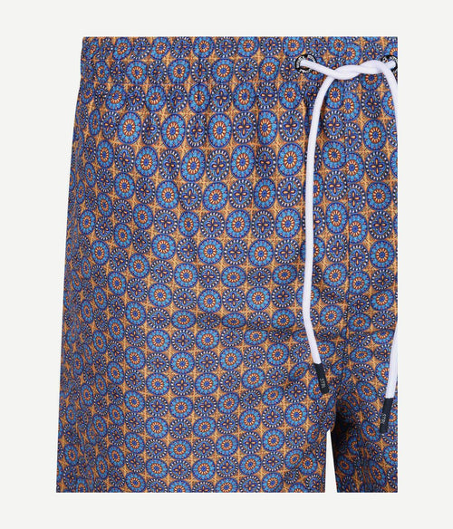 Zwembroek mediterra blauw oranje