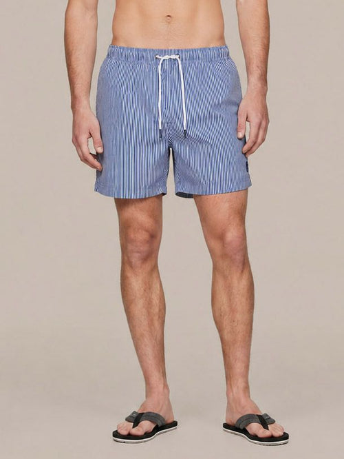 Zwembroek pin stripe donkerblauw