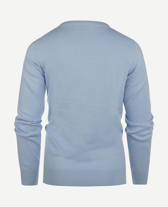 Trui cashmere dames v-hals lichtblauw
