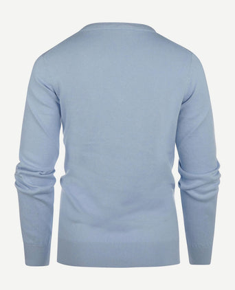 Trui cashmere dames v-hals lichtblauw
