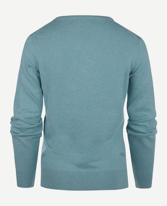 Steppin' Out damestrui cashmere v-hals turquoise | Regular-fit