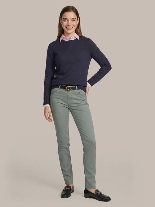 Damestrui cotton cashmere donkerblauw
