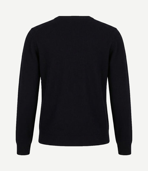 Dames trui lamswol donkerblauw