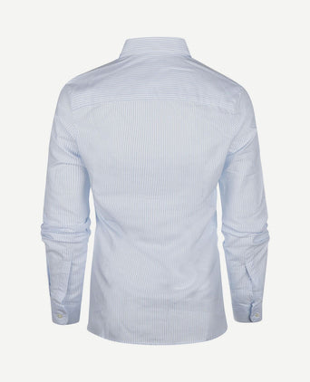 Blouse lauren Oxford gestreept light blue