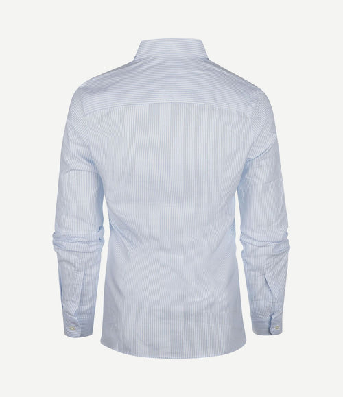 Blouse lauren Oxford gestreept light blue