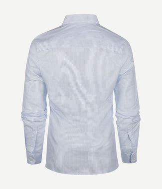 Blouse lauren Oxford gestreept light blue Blouse lauren Oxford gestreept light blue