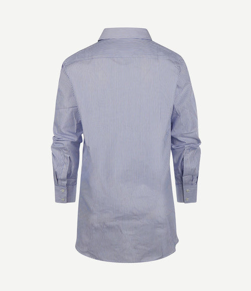 Blouse sara poplin streep blauw