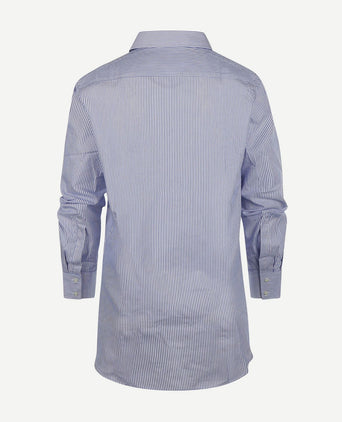Blouse sara poplin streep blauw