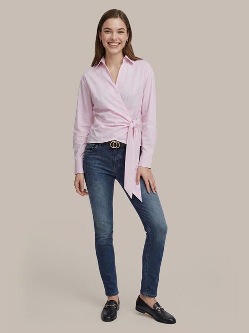 Wikkel blouse julia streep roze