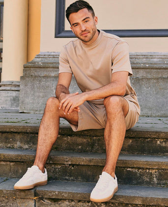 Rink short heavy jersey taupe