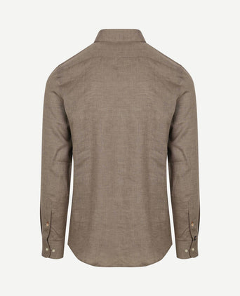 Overhemd linnen taupe