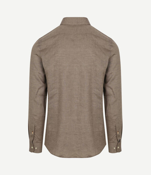 Overhemd linnen taupe
