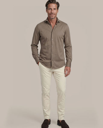 Sorona overhemd dark taupe