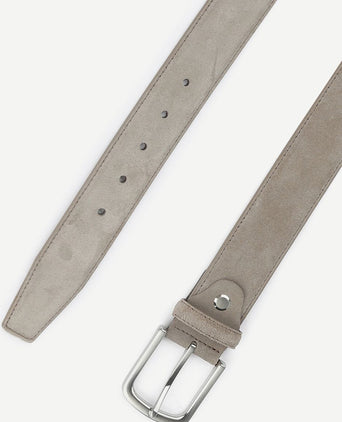 Riem suède leer taupe