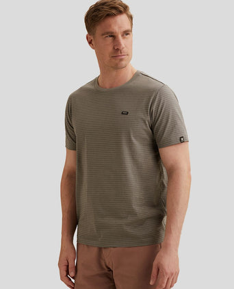 T-shirt streep taupe