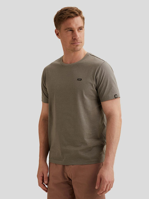 T-shirt streep taupe