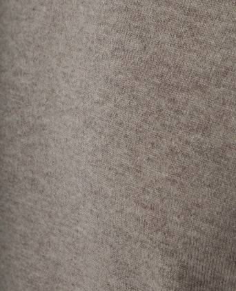 Pullover v-hals merinowol taupe