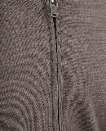 Vest merinowol taupe