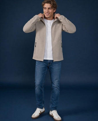 Fleece jack miracle taupe