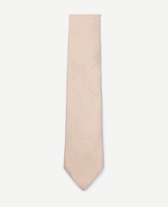 Stropdas linnen structuur beige