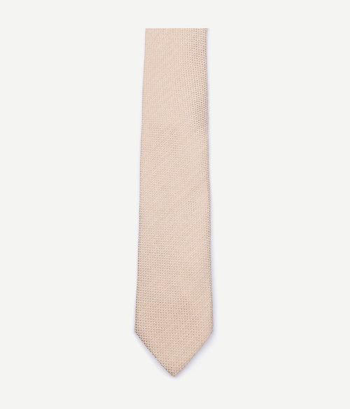 Stropdas linnen structuur beige