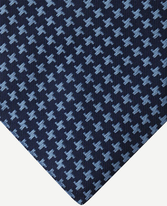 Stropdas zijde dessin donkerblauw