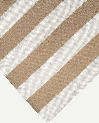 Stropdas zijde streep beige