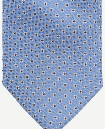 Stropdas zijde bloem blauw