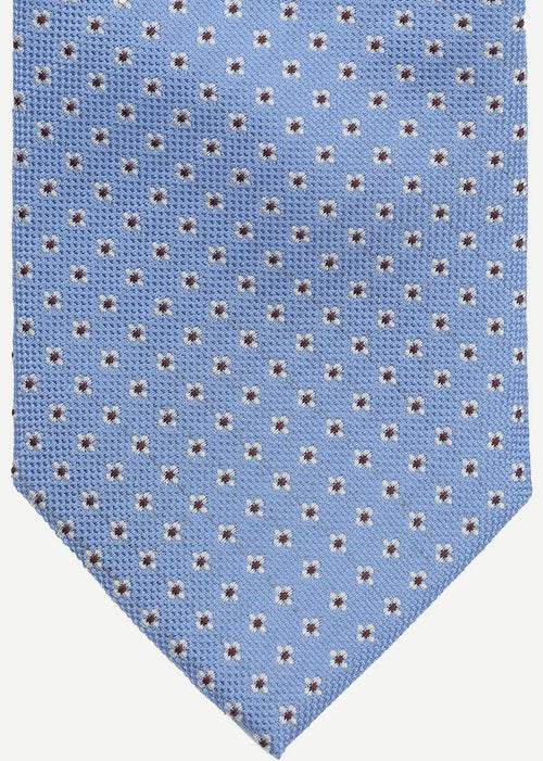 Stropdas zijde bloem blauw