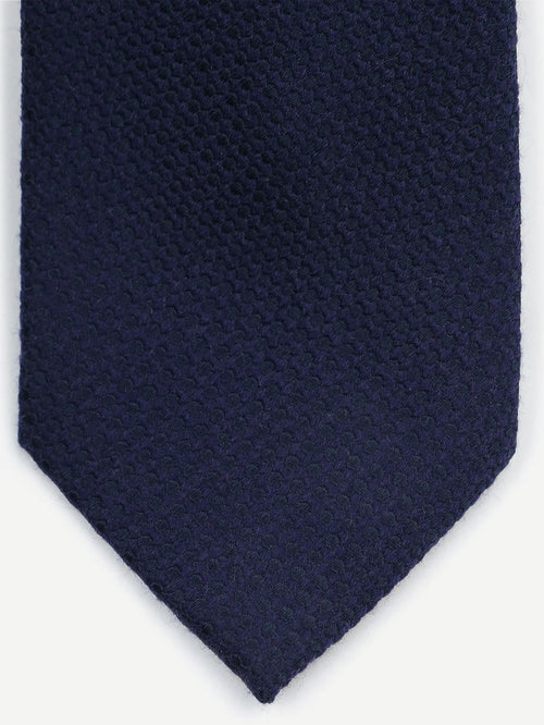Stropdas zijde rough Oxford donkerblauw