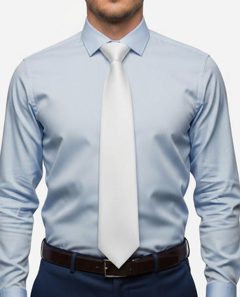 Suitable zijde stropdas wit