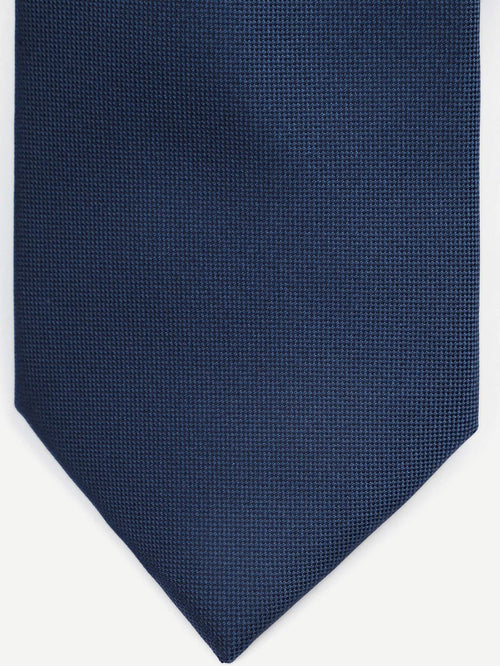 Suitable zijde stropdas indigo blauw