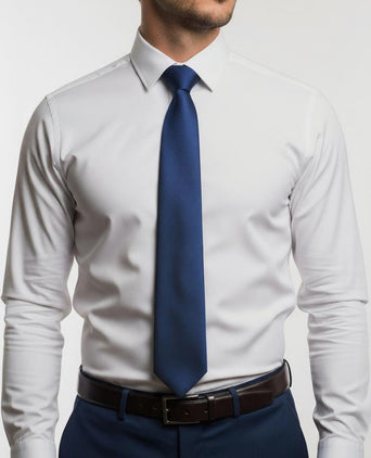 Zijde stropdas royal blauw