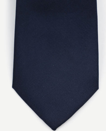 Suitable zijde stropdas donkerblauw