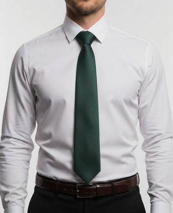 Suitable zijde stropdas donkergroen